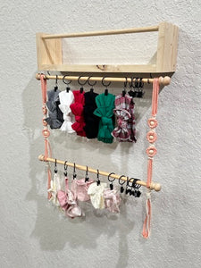 Headband and Bow Holder- Nursey Wood Shelf