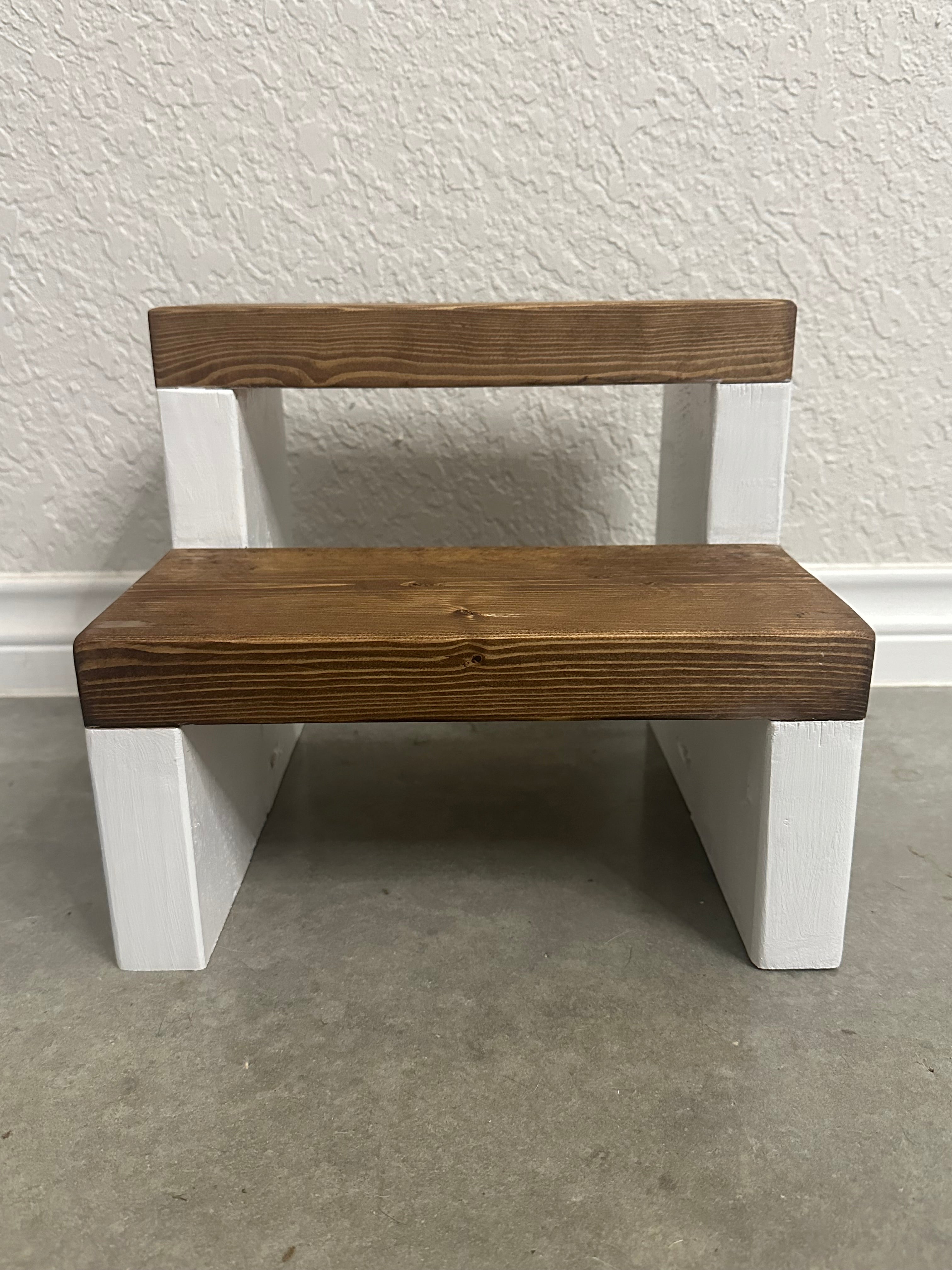 Wooden 2-Step Kids' Step Stool - Children's Furniture- Children's step stool- Custom Made