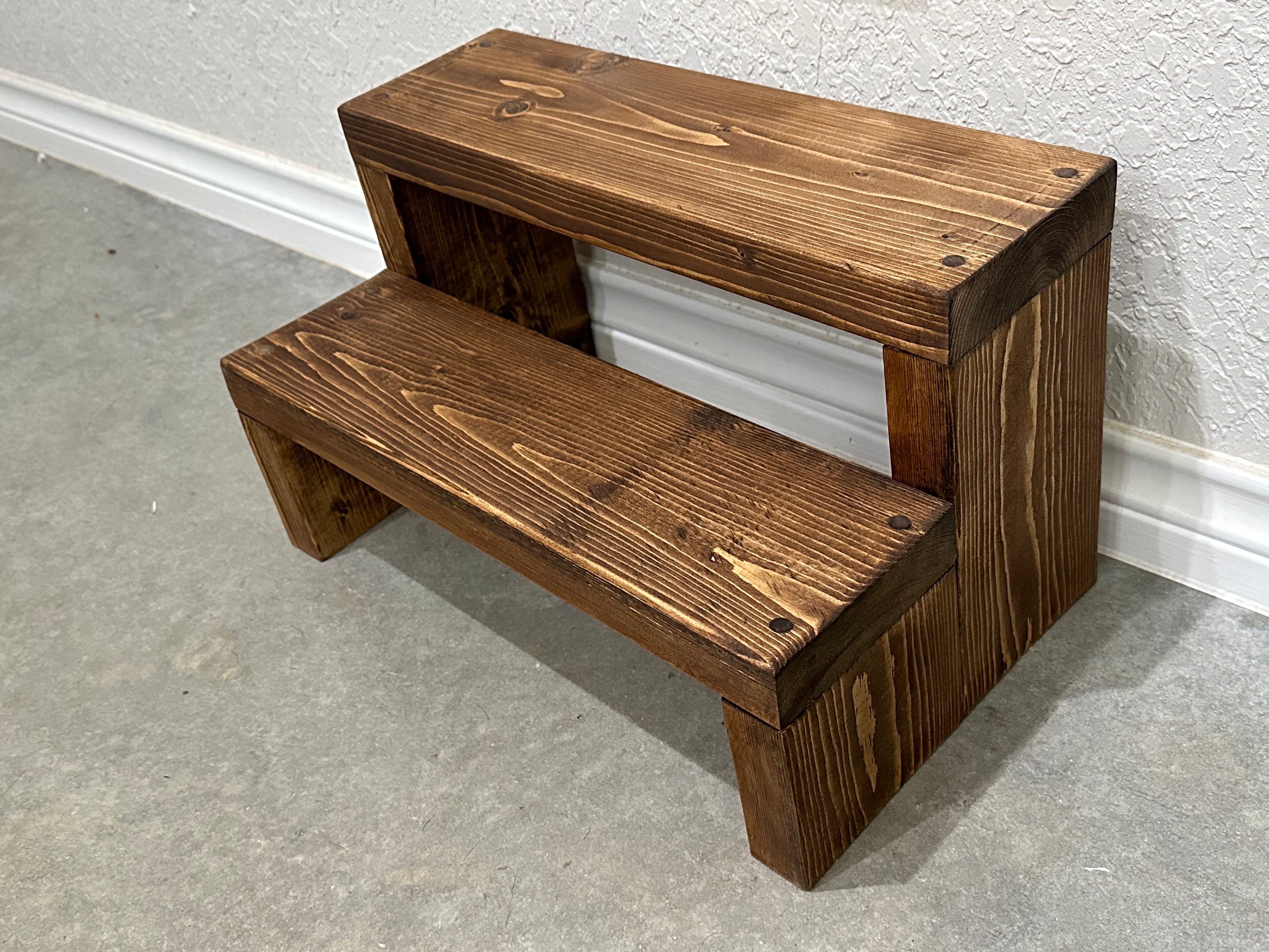 Wooden Step Stools for Adults and Kids: Heavy-Duty Design- Custom Made