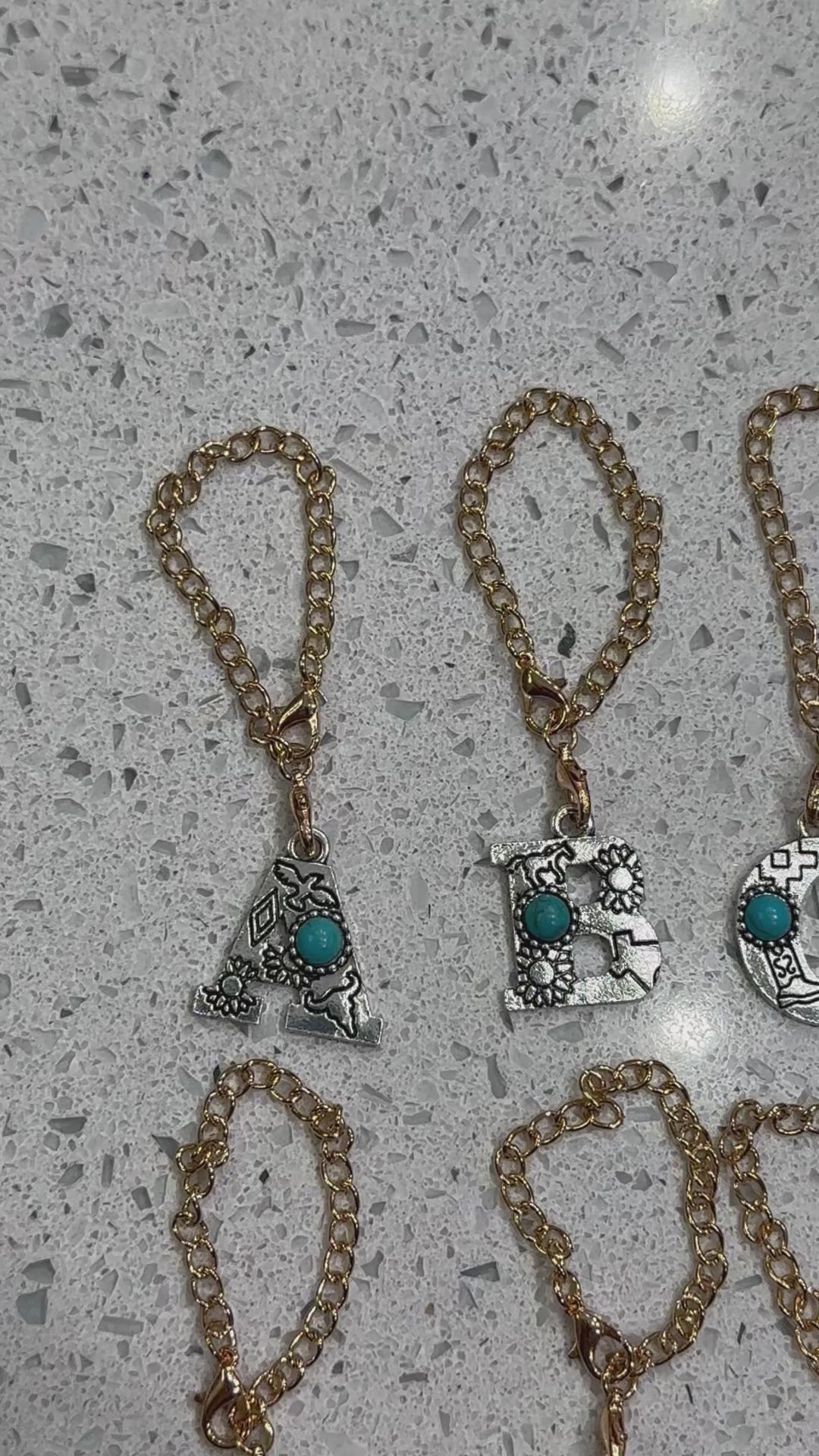 Western - Silvertone and Turquoise Pendant- Stanley/Tumbler Accessories